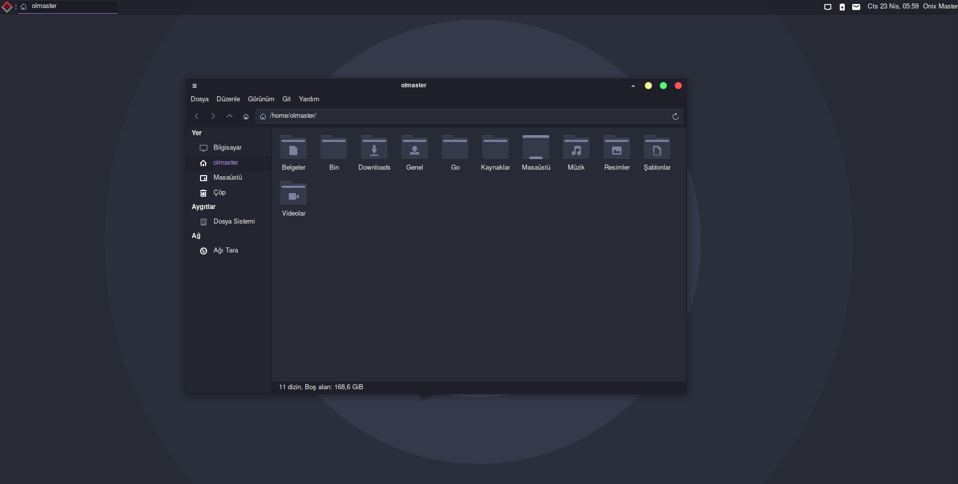 OnixOS XFCE File Manager